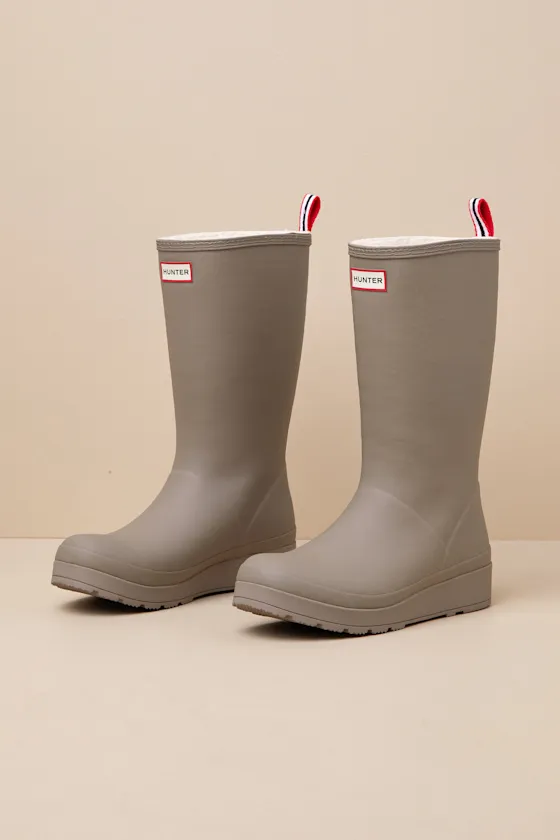 Play Tall Medium Natural Shearling Mid-Calf Rain Boots sold by Lulus product image thumbnail 2