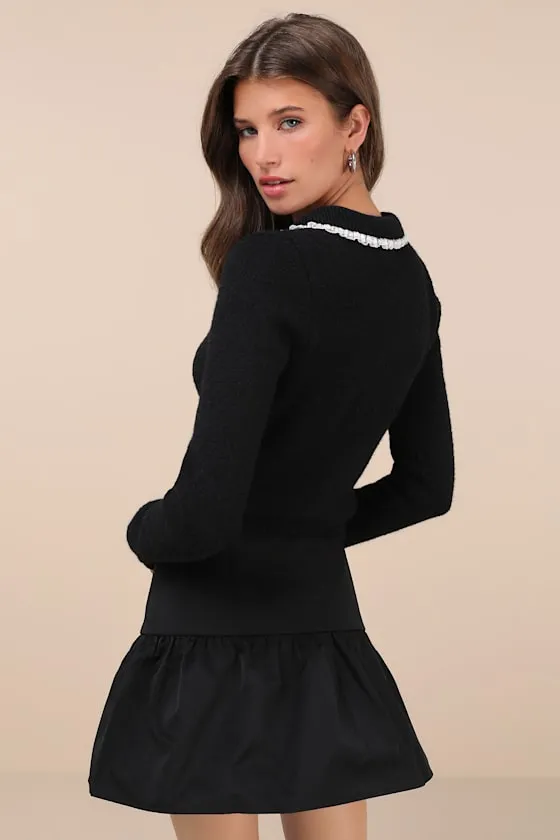 Rantifu Black Button-Front Mini Skirt sold by Lulus product image thumbnail 3