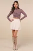 Exquisite Essential Purple Fuzzy Lace Ruched Long Sleeve Top sold by Lulus