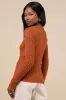 Seasonal Classic Rust Brown Cable Knit Collared Sweater Top sold by Lulus