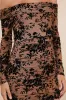 Perfect Act Tan Velvet Burnout Off-the-Shoulder Mini Dress sold by Lulus