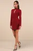 Sultry Favorite Dark Red Backless Mini Dress sold by Lulus
