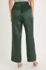 Sleek Statement Emerald Green Satin High Rise Wide-Leg Trousers sold by Lulus
