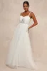 Glittering Romance White Rhinestone Tulle Bustier Maxi Dress sold by Lulus