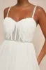 Glittering Romance White Rhinestone Tulle Bustier Maxi Dress sold by Lulus