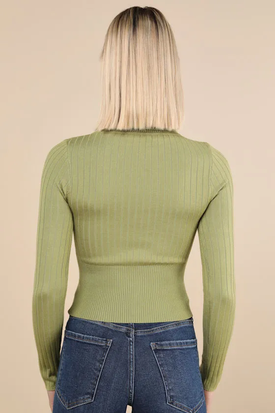 Perfected Comfort Green Turtleneck Sweater Top sold by Lulus product image thumbnail 2