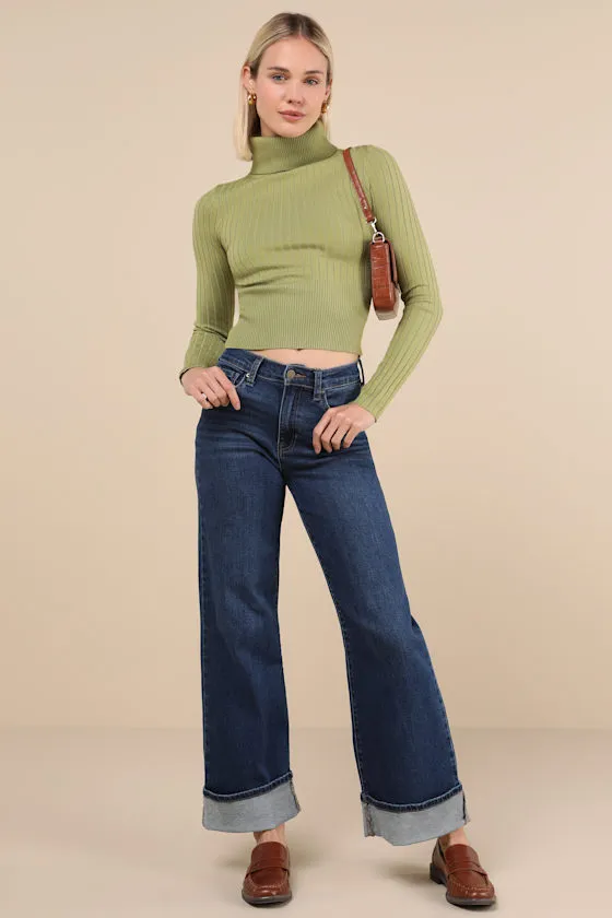 Perfected Comfort Green Turtleneck Sweater Top sold by Lulus product image thumbnail 3