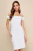 Pretty Presence White Off-the-Shoulder Floral Strap Mini Dress sold by Lulus