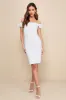 Pretty Presence White Off-the-Shoulder Floral Strap Mini Dress sold by Lulus