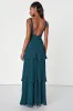 Luxe Perfection Emerald Green Pleated Tiered Backless Maxi Dress sold by Lulus