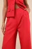 Anastasia Red Wide-Leg High-Rise Trouser Pants sold by Lulus