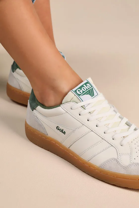 Eagle '86 Off White and Evergreen Suede Leather Sneakers sold by Lulus product image thumbnail 2
