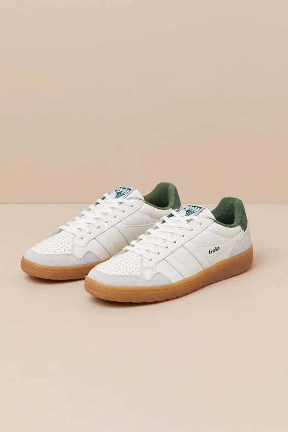 Eagle '86 Off White and Evergreen Suede Leather Sneakers sold by Lulus product image thumbnail 3