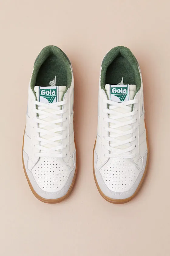 Eagle '86 Off White and Evergreen Suede Leather Sneakers sold by Lulus product image thumbnail 4