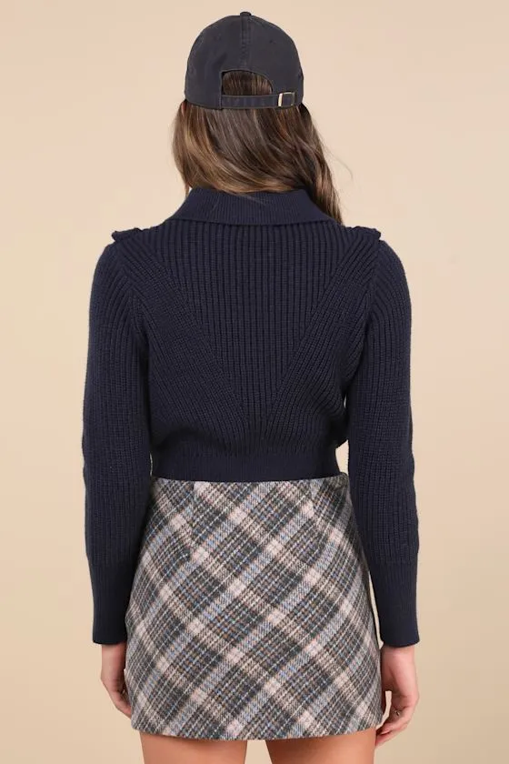 Vibrant Season Beige and Blue Plaid Mini Skirt sold by Lulus product image thumbnail 2