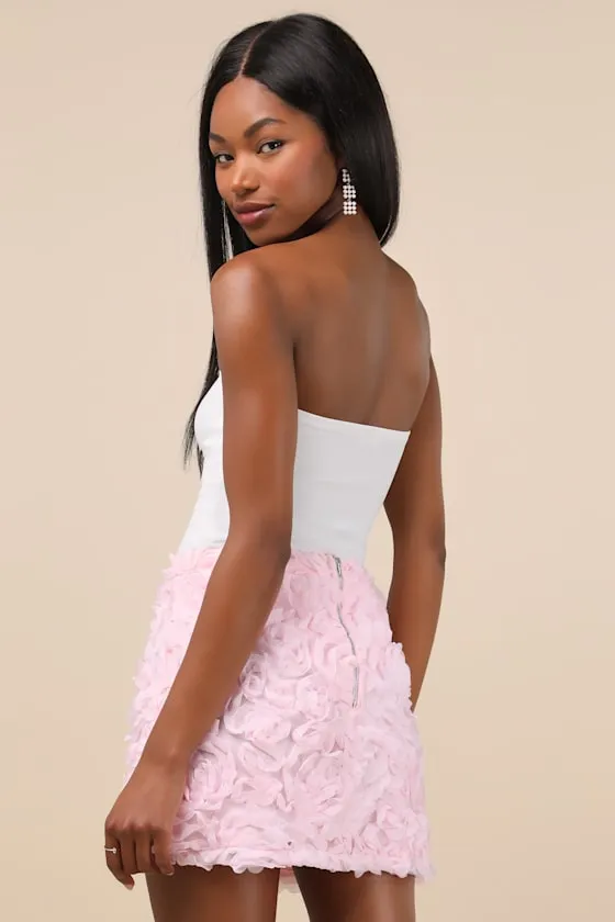 Immaculate Charm Pink 3D Floral Bodycon Mini Skirt sold by Lulus product image thumbnail 2
