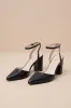 Embley Black Pointed-Toe Ankle Strap Pumps sold by Lulus