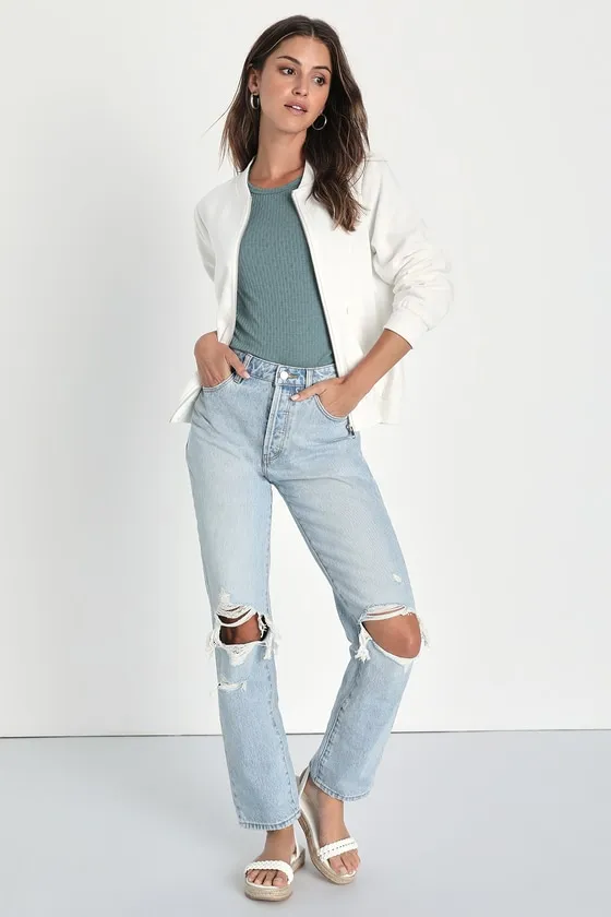 Coolest Energy Ivory Bomber Jacket sold by Lulus product image thumbnail 3