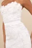 Ideal Party White Sequin Strapless 3D Floral Mini Dress sold by Lulus