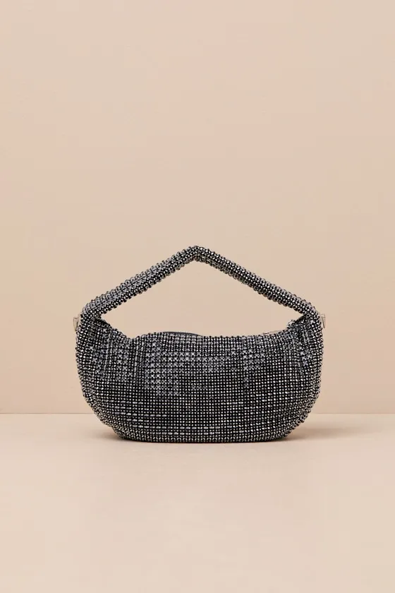 Magnetic Glow Black Rhinestone Handbag sold by Lulus product image thumbnail 2