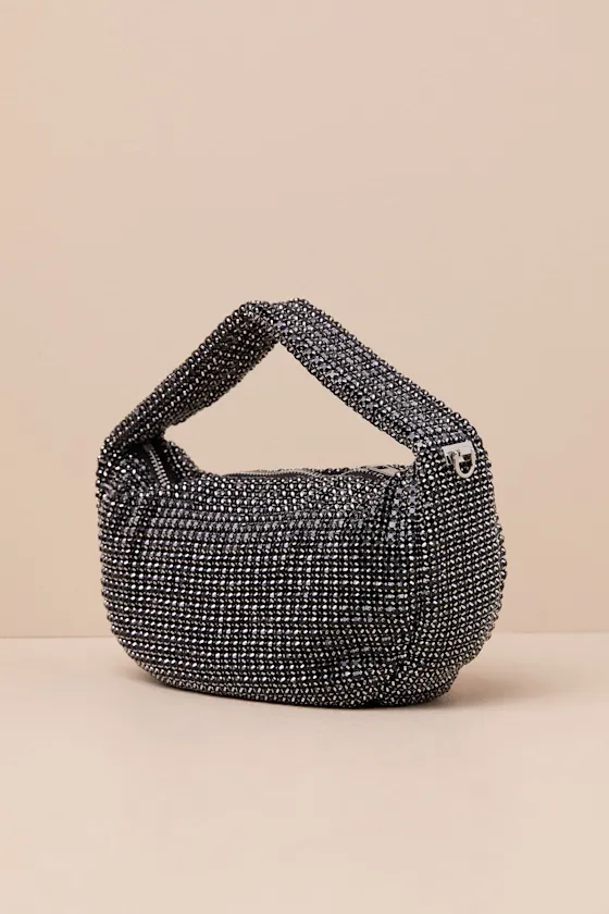 Magnetic Glow Black Rhinestone Handbag sold by Lulus product image thumbnail 3