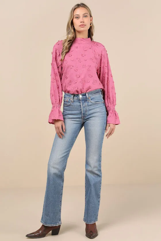 Charismatic Romantic Pink Embroidered Top sold by Lulus product image thumbnail 2