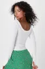 Perfectly Mine Ivory Ribbed Long Sleeve Top sold by Lulus