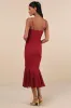 Found Your Love Wine Red Lace Sleeveless Trumpet Midi Dress sold by Lulus