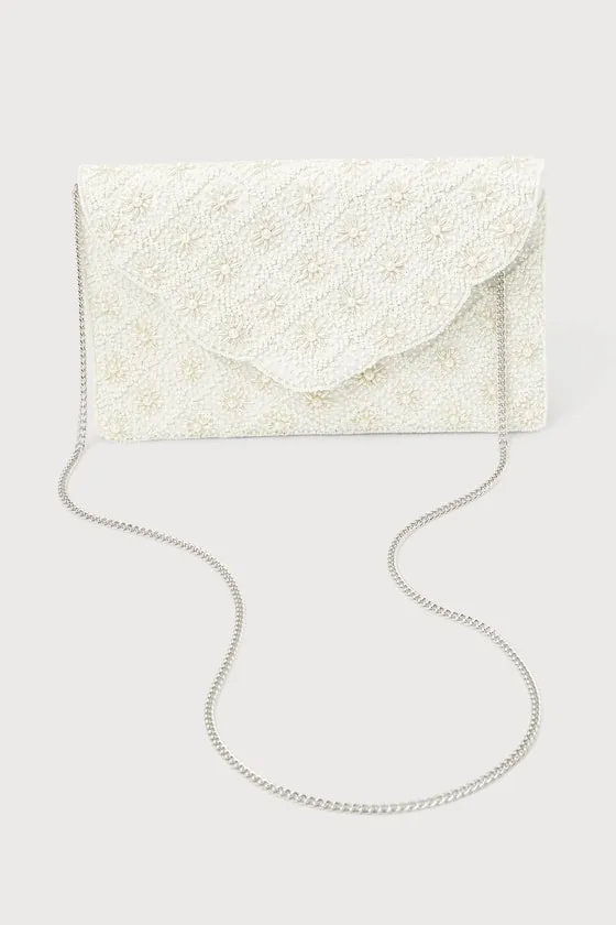 Stolen Your Heart Ivory Beaded Pearl Clutch sold by Lulus product image thumbnail 3
