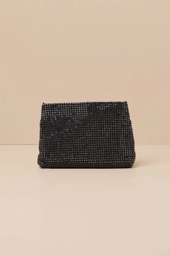 Isabella Black Rhinestone Bow Clutch sold by Lulus product image thumbnail 3