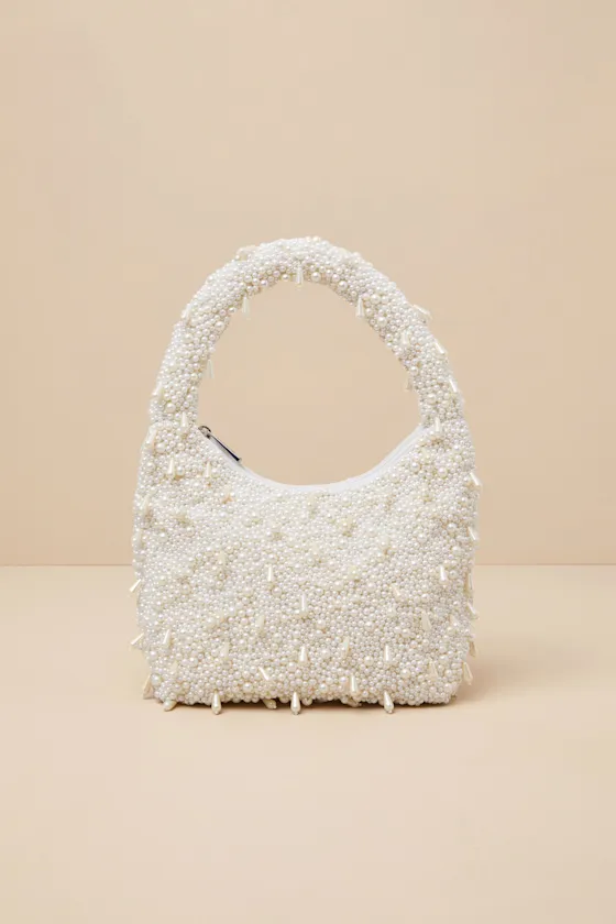 Notorious Glow White Pearl Fringe Handbag sold by Lulus product image thumbnail 2