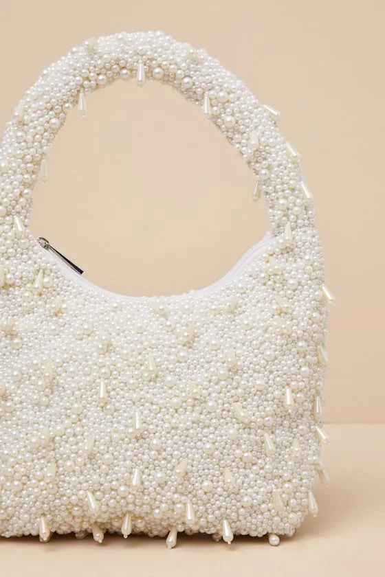 Notorious Glow White Pearl Fringe Handbag sold by Lulus product image thumbnail 3