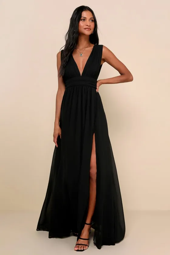 Heavenly Hues Black Maxi Dress sold by Lulus