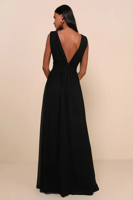 Heavenly Hues Black Maxi Dress sold by Lulus product image thumbnail 2