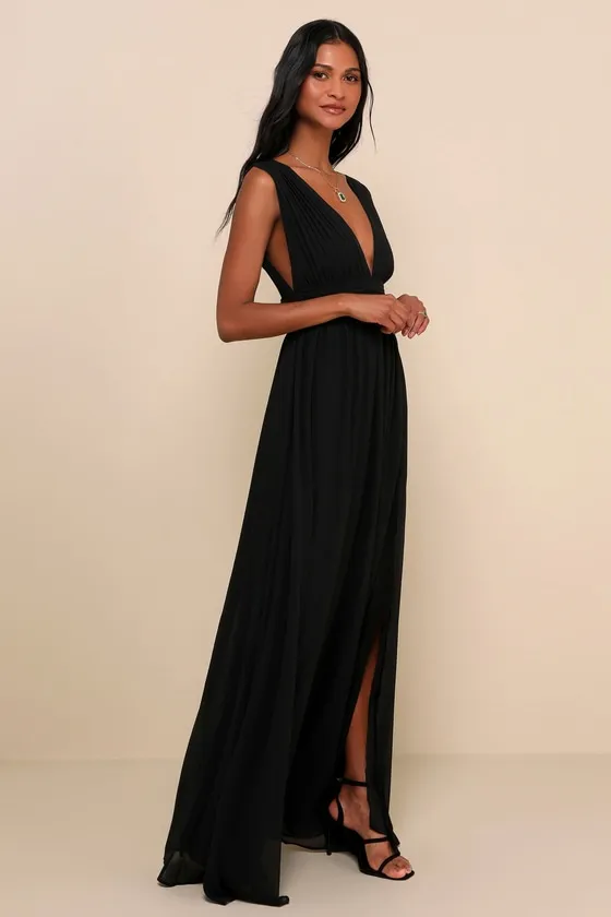 Heavenly Hues Black Maxi Dress sold by Lulus product image thumbnail 3