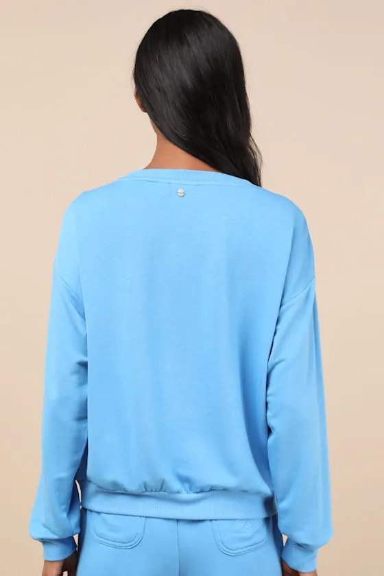 Surfing By Moonlight Blue Pullover Sweater sold by Lulus product image thumbnail 2