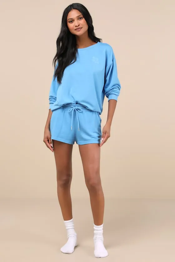 Surfing By Moonlight Blue Pullover Sweater sold by Lulus product image thumbnail 3