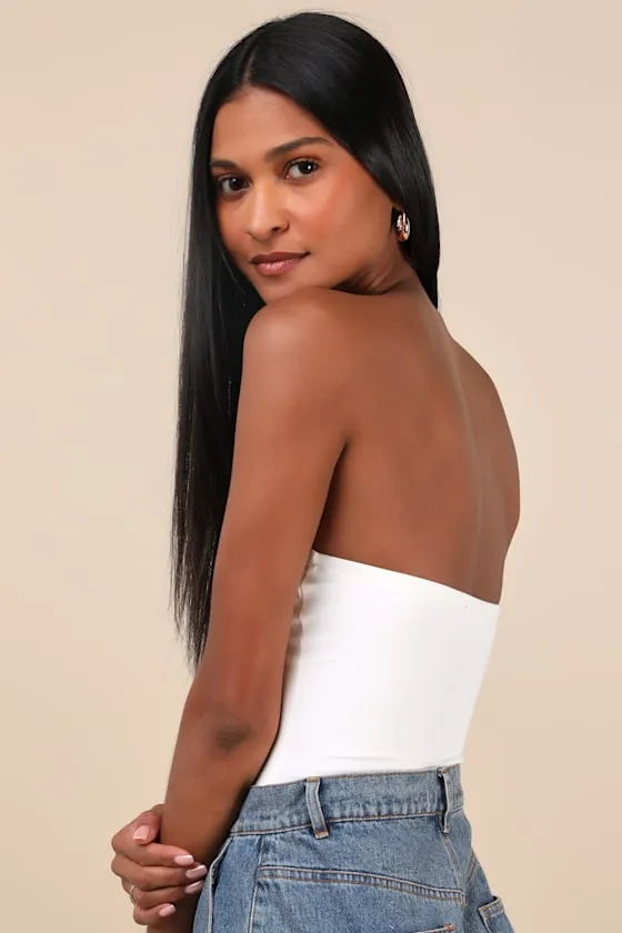 Effortless Concept Ivory Strapless Bodysuit sold by Lulus product image thumbnail 2