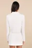 Savvy Elegance Ivory Lace Double-Breasted Cropped Blazer sold by Lulus