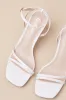 Loxley White Ankle Strap High Heel Sandals sold by Lulus