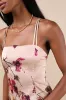 Captivating Element Mauve Pink Floral Print Satin Tank Top sold by Lulus