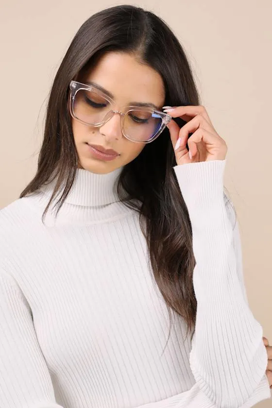 Busy Behavior Clear Blue Light Glasses sold by Lulus product image thumbnail 2