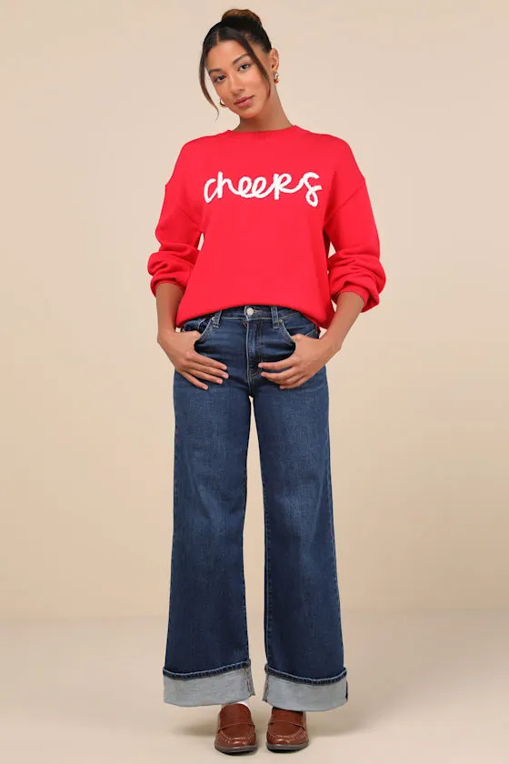 Joyous Style Red Embroidered Pullover Sweater sold by Lulus product image thumbnail 2