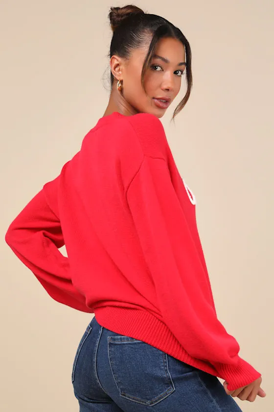 Joyous Style Red Embroidered Pullover Sweater sold by Lulus product image thumbnail 3