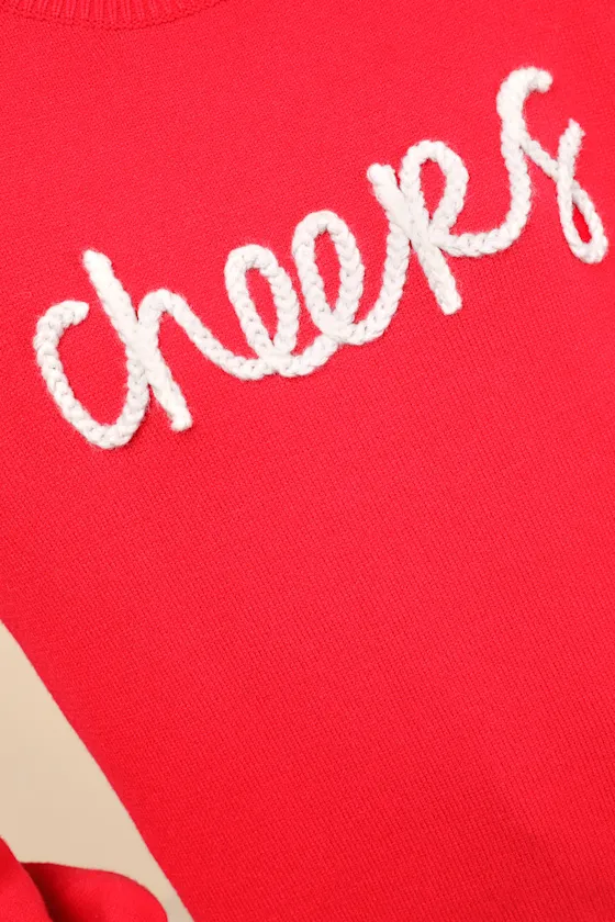 Joyous Style Red Embroidered Pullover Sweater sold by Lulus product image thumbnail 4