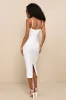 Undeniable Icon White Textured Bustier Bodycon Midi Dress sold by Lulus