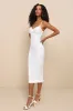 Undeniable Icon White Textured Bustier Bodycon Midi Dress sold by Lulus