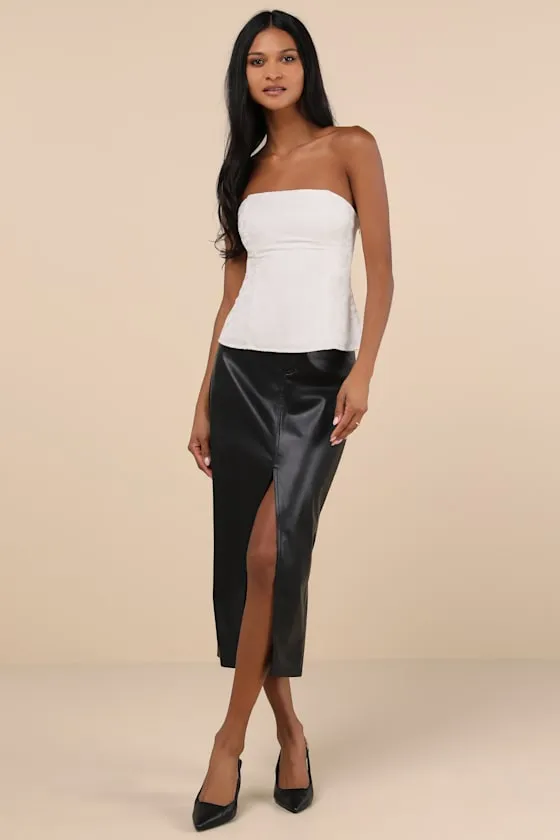 Chic Consideration Ivory Strapless Top sold by Lulus product image thumbnail 3