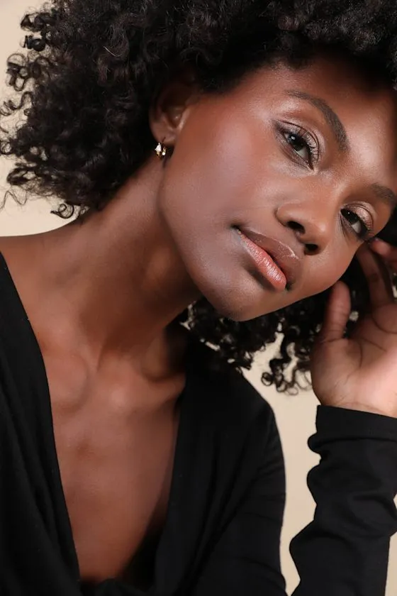 Delicate Glow 14KT Gold Rhinestone Huggie Hoop Earrings sold by Lulus