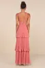 Luxe Perfection Rusty Rose Pleated Tiered Backless Maxi Dress sold by Lulus